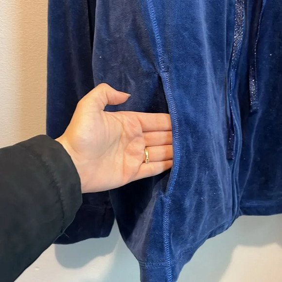 White Stag Velour Tracksuit Jacket XXL Blue Full Zip - Picture 6 of 8